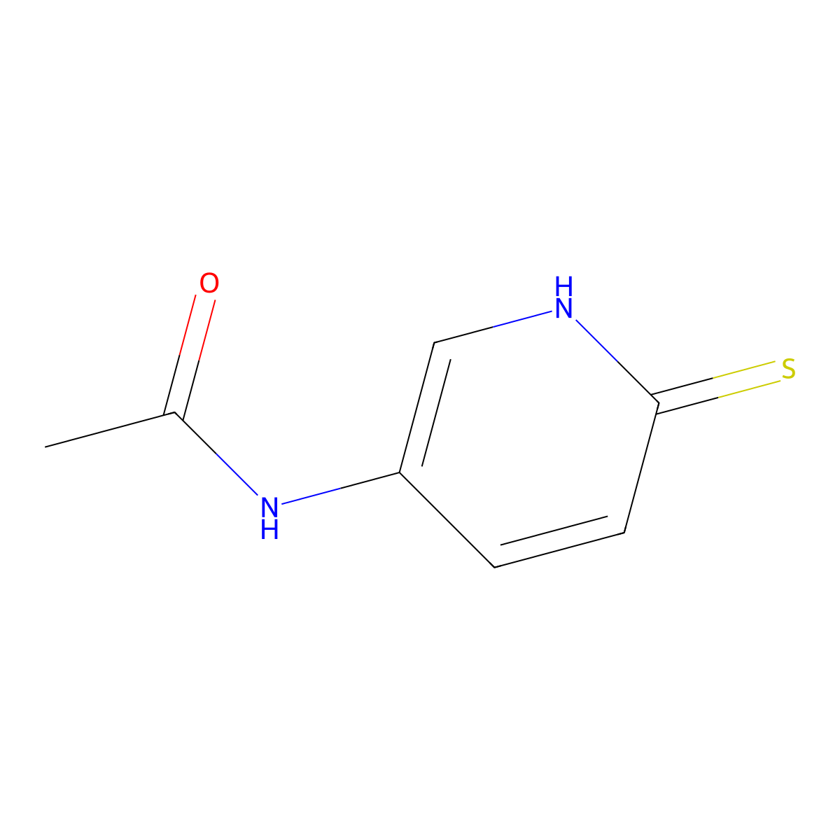 N-(6-sulfanylidene-1H-pyridin-3-yl)acetamide molecular structure, CAS 27885-57-0