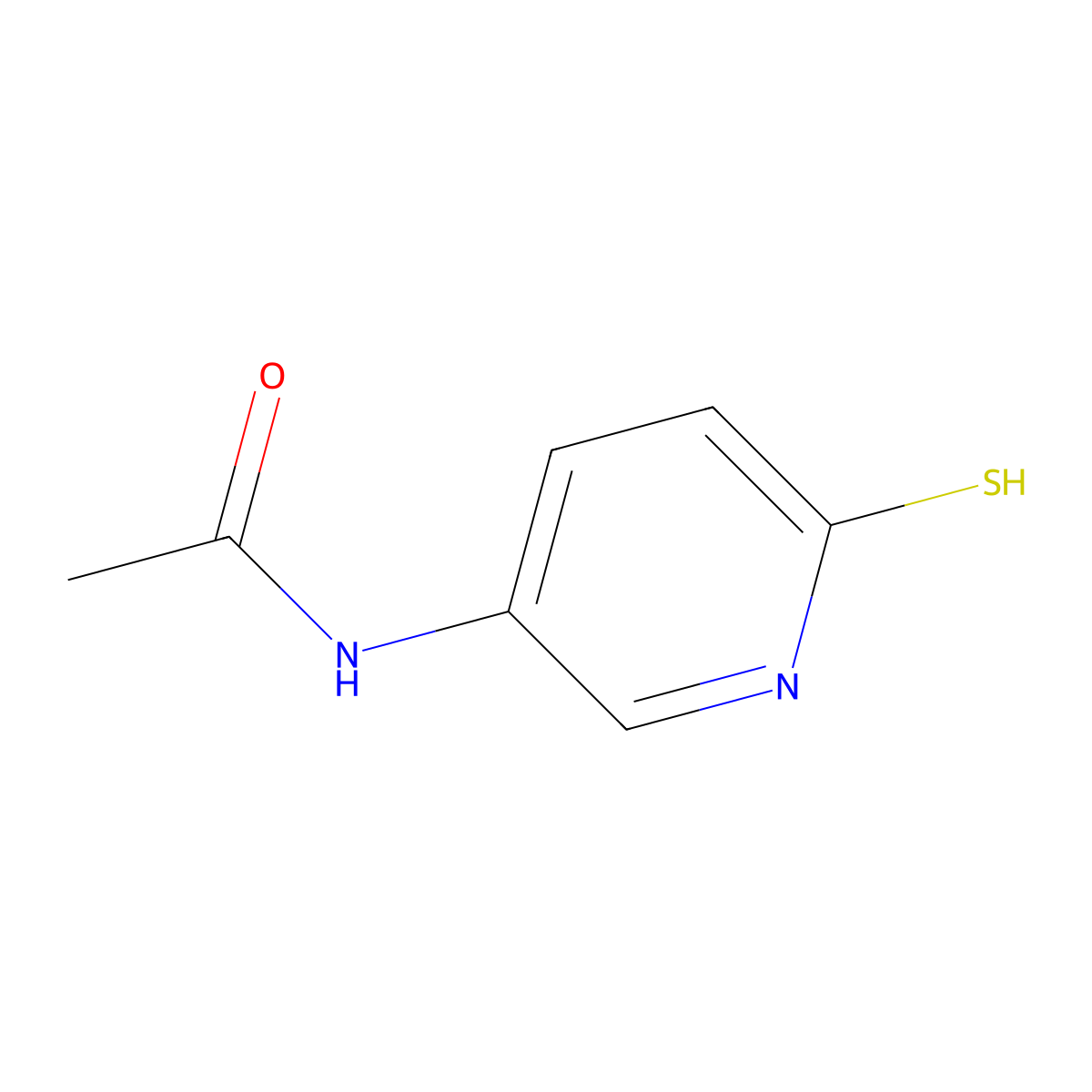 N-(6-sulfanylidene-1H-pyridin-3-yl)acetamide molecular structure, CAS 27885-57-0