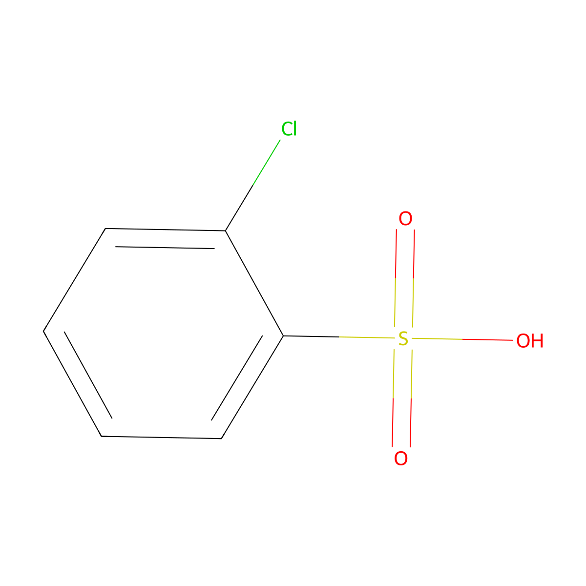 2-Chlorobenzene-1-sulfonic acid molecular structure, CAS 27886-58-4