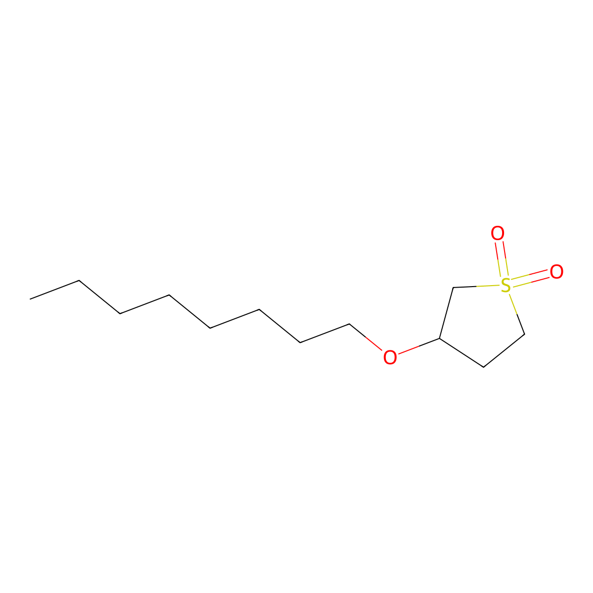 Thiophene, tetrahydro-3-(octyloxy)-, 1,1-dioxide molecular structure, CAS 27888-90-0