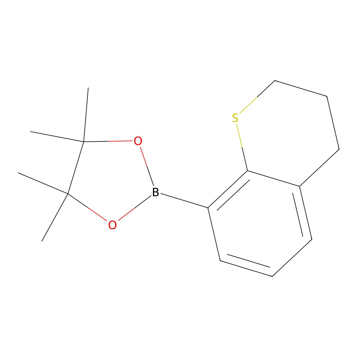 2-(3,4-dihydro-2H-1-benzothiopyran-8-yl)-4,4,5,5-tetramethyl-1,3,2-dioxaborolane molecular structure, CAS 2788905-78-0
