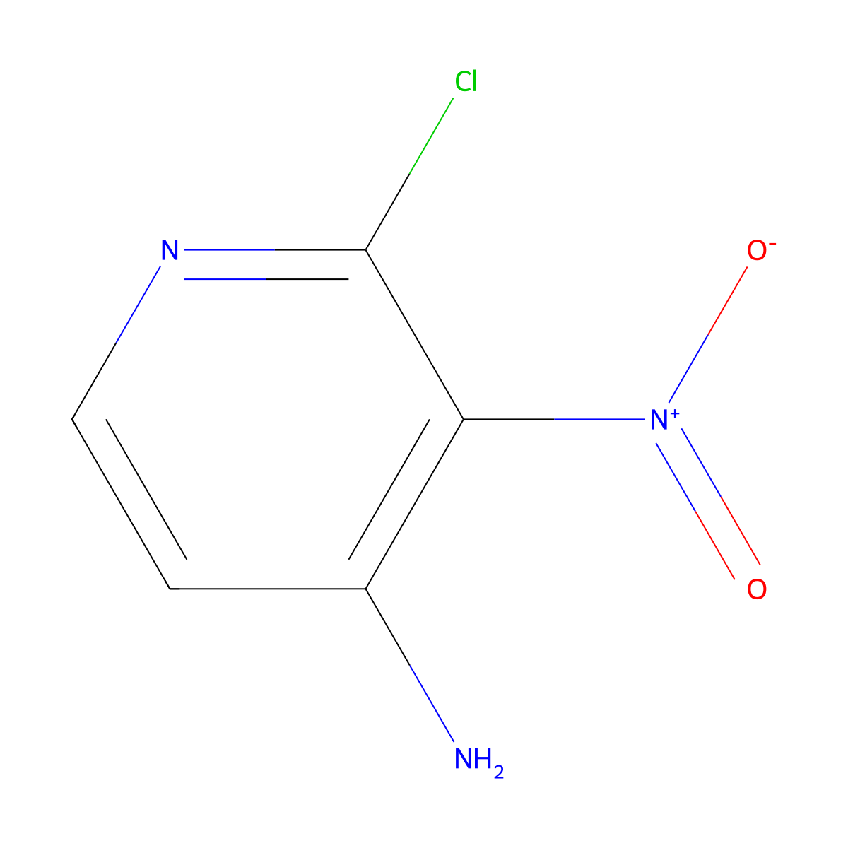 2-Chloro-3-nitropyridin-4-amine molecular structure, CAS 2789-25-5