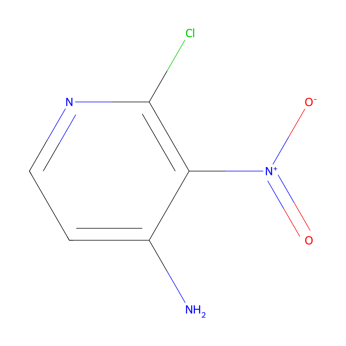 2-Chloro-3-nitropyridin-4-amine molecular structure, CAS 2789-25-5