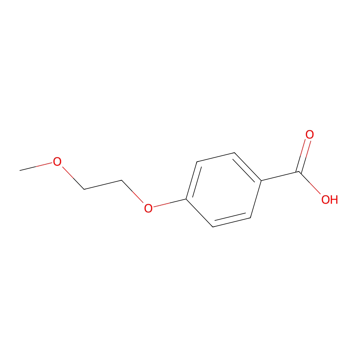 4-(2-Methoxyethoxy)benzoic acid molecular structure, CAS 27890-92-2