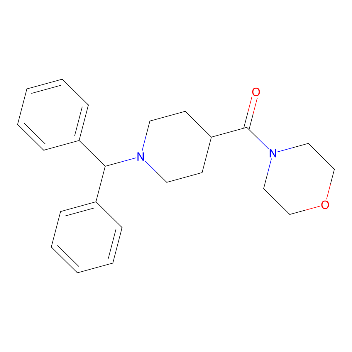 4-[1-(Diphenylmethyl)piperidine-4-carbonyl]morpholine molecular structure, CAS 2789147-69-7