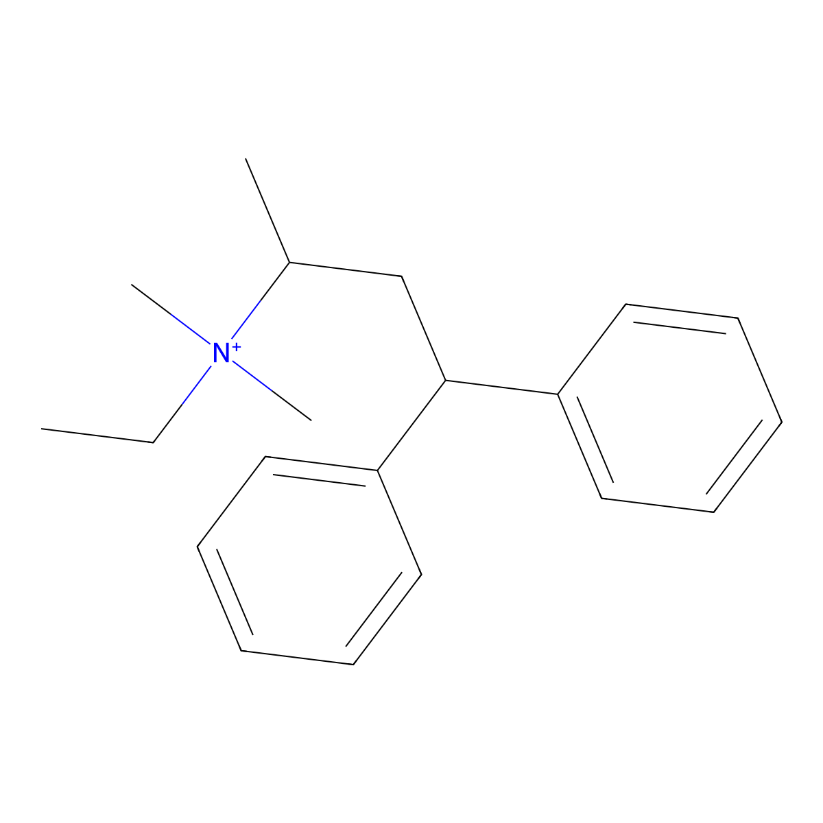 Emepronium molecular structure, CAS 27892-33-7