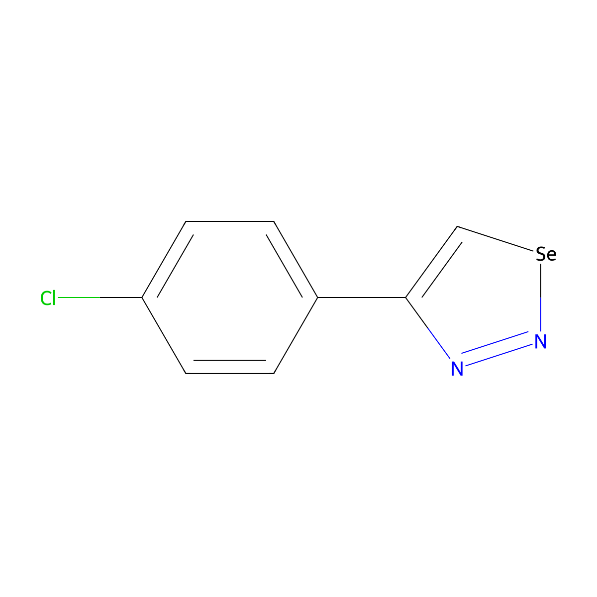 1,2,3-Selenadiazole, 4-(4-chlorophenyl)- molecular structure, CAS 27892-68-8