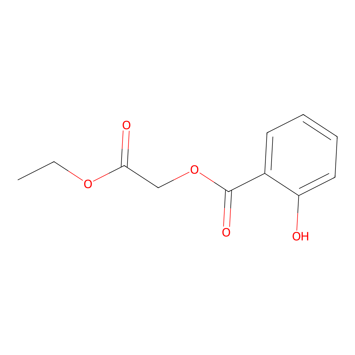 2-Ethoxy-2-oxoethyl salicylate molecular structure, CAS 27893-14-7