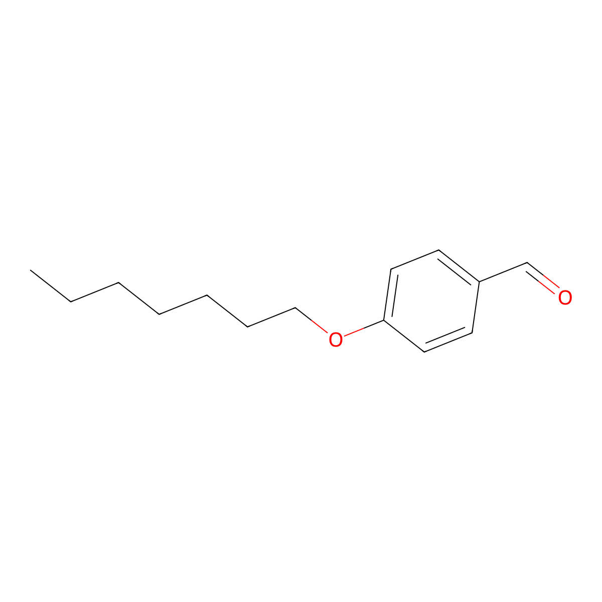 Benzaldehyde, 4-(heptyloxy)- molecular structure, CAS 27893-41-0