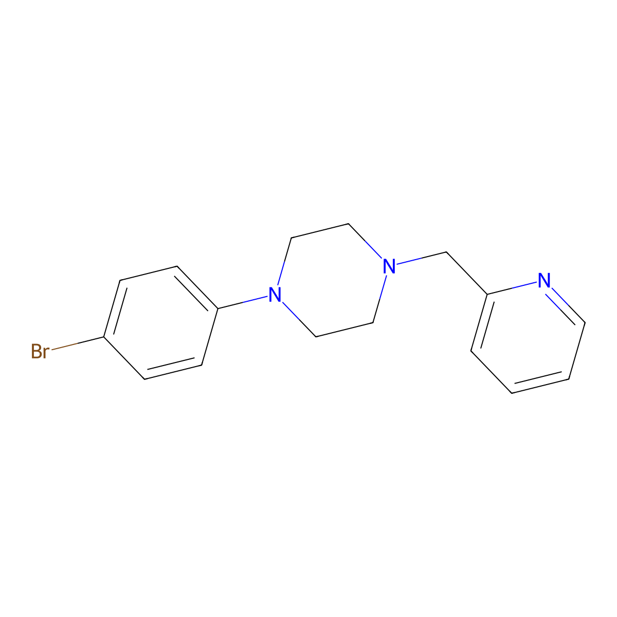 1-(4-Bromophenyl)-4-[(pyridin-2-yl)methyl]piperazine molecular structure, CAS 2789492-72-2