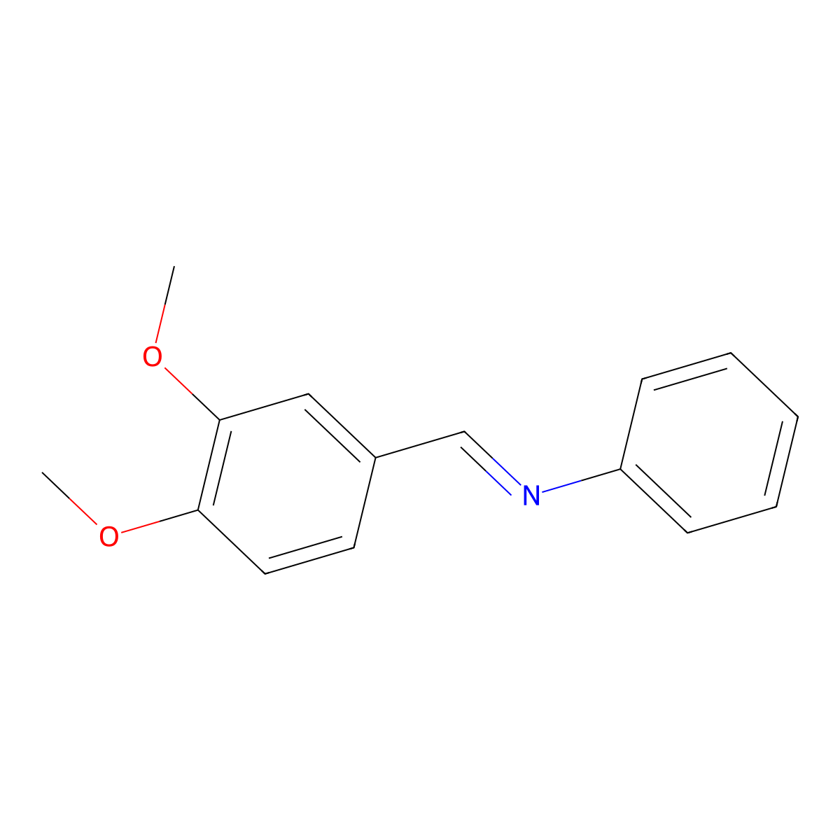 N-(3,4-Dimethoxybenzylidene)aniline molecular structure, CAS 27895-67-6