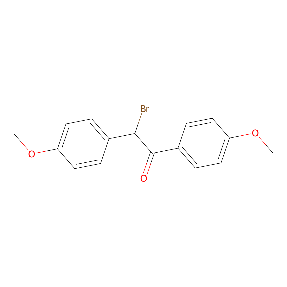 2-Bromo-1,2-bis(4-methoxyphenyl)ethanone molecular structure, CAS 27895-95-0