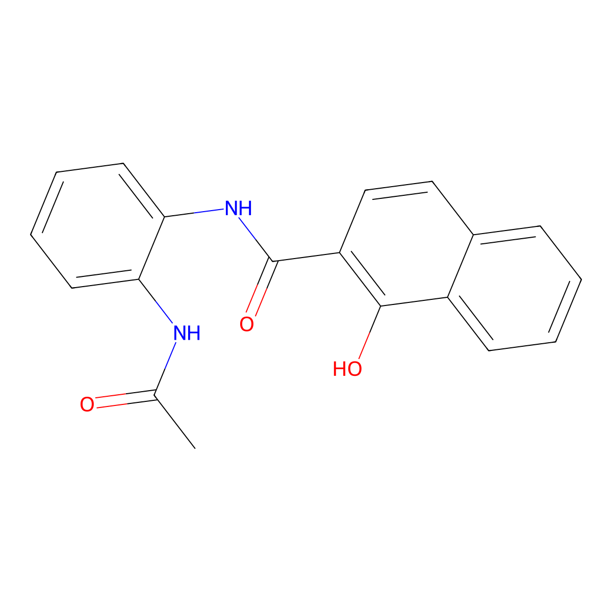 N-(2-acetamidophenyl)-1-hydroxynaphthalene-2-carboxamide molecular structure, CAS 27896-87-3
