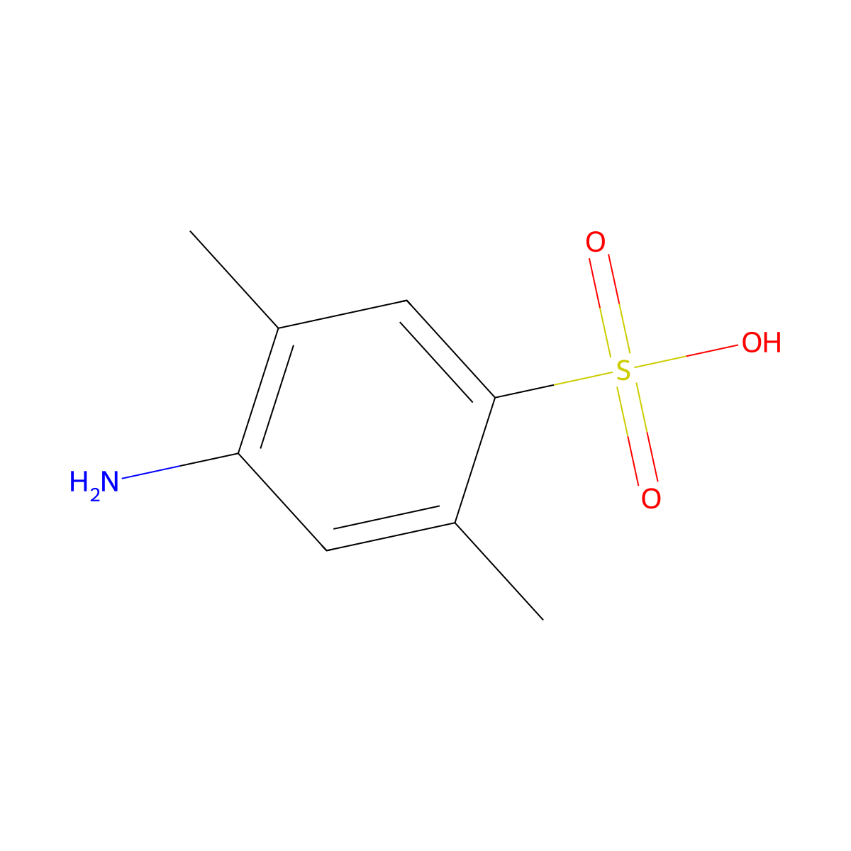 Benzenesulfonic acid, 4-amino-2,5-dimethyl- molecular structure, CAS 27897-08-1