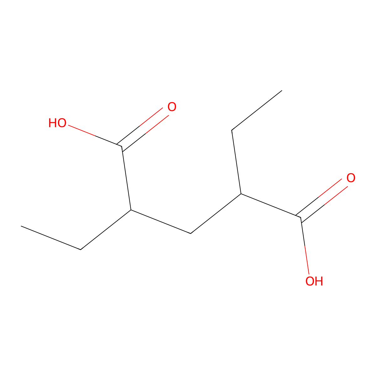2,4-Diethylglutaric Acid molecular structure, CAS 27899-21-4