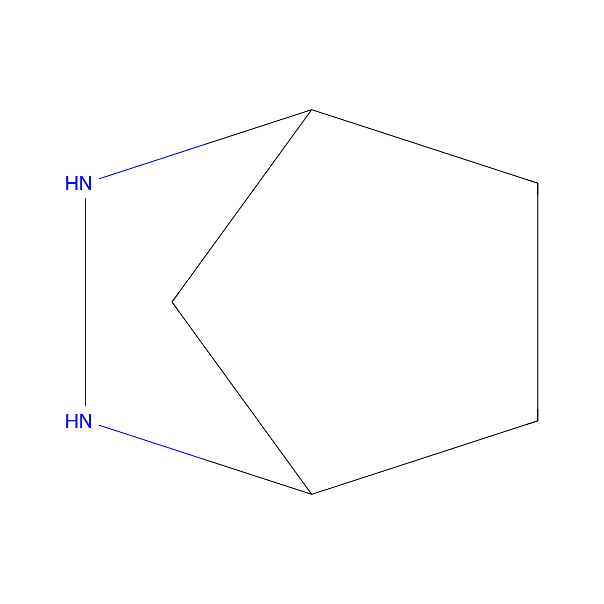 2,3-Diazabicyclo[2.2.1]heptane molecular structure, CAS 279-31-2