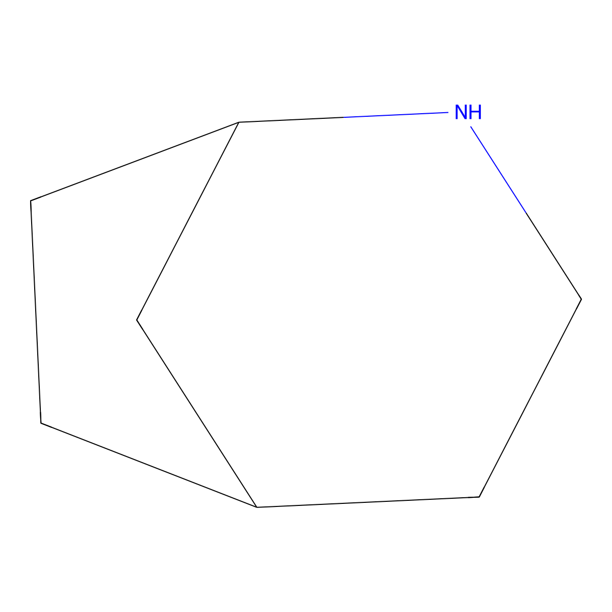 2-Azabicyclo(3.2.1)octane molecular structure, CAS 279-79-8