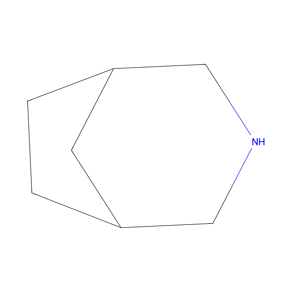 3-Azabicyclo(3.2.1)octane molecular structure, CAS 279-82-3