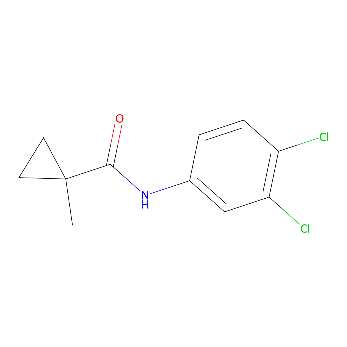 N-(3,4-Dichlorophenyl)-1-methylcyclopropanecarboxamide molecular structure, CAS 2790-16-1