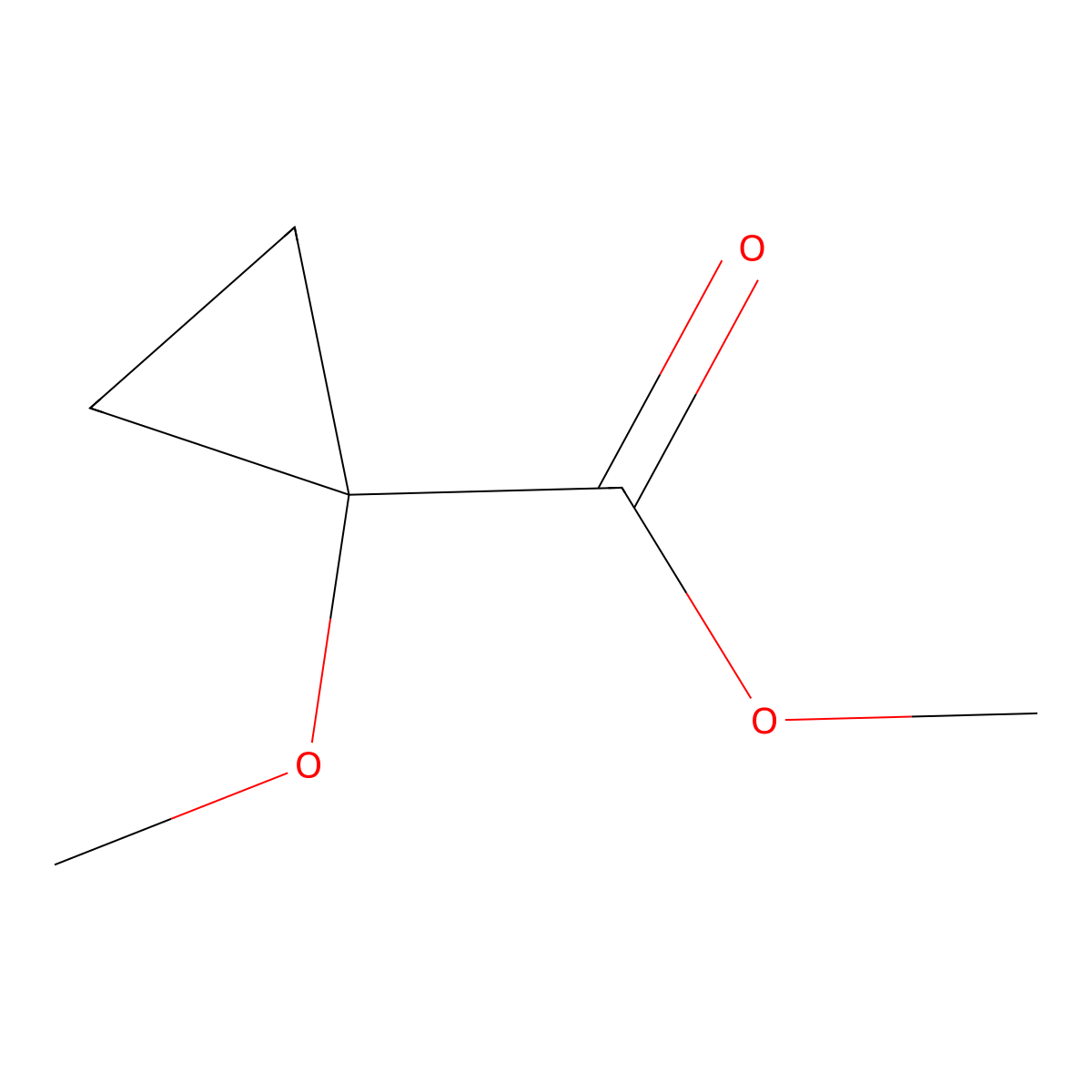 Methyl 1-methoxycyclopropanecarboxylate molecular structure, CAS 2790-74-1