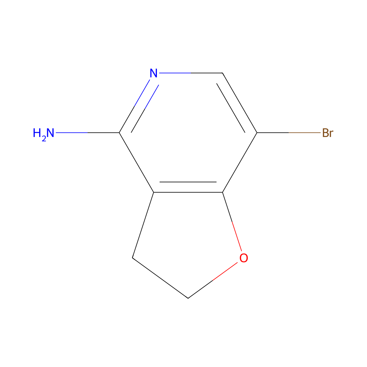 7-Bromo-2,3-dihydrofuro[3,2-c]pyridin-4-amine molecular structure, CAS 2790397-41-8
