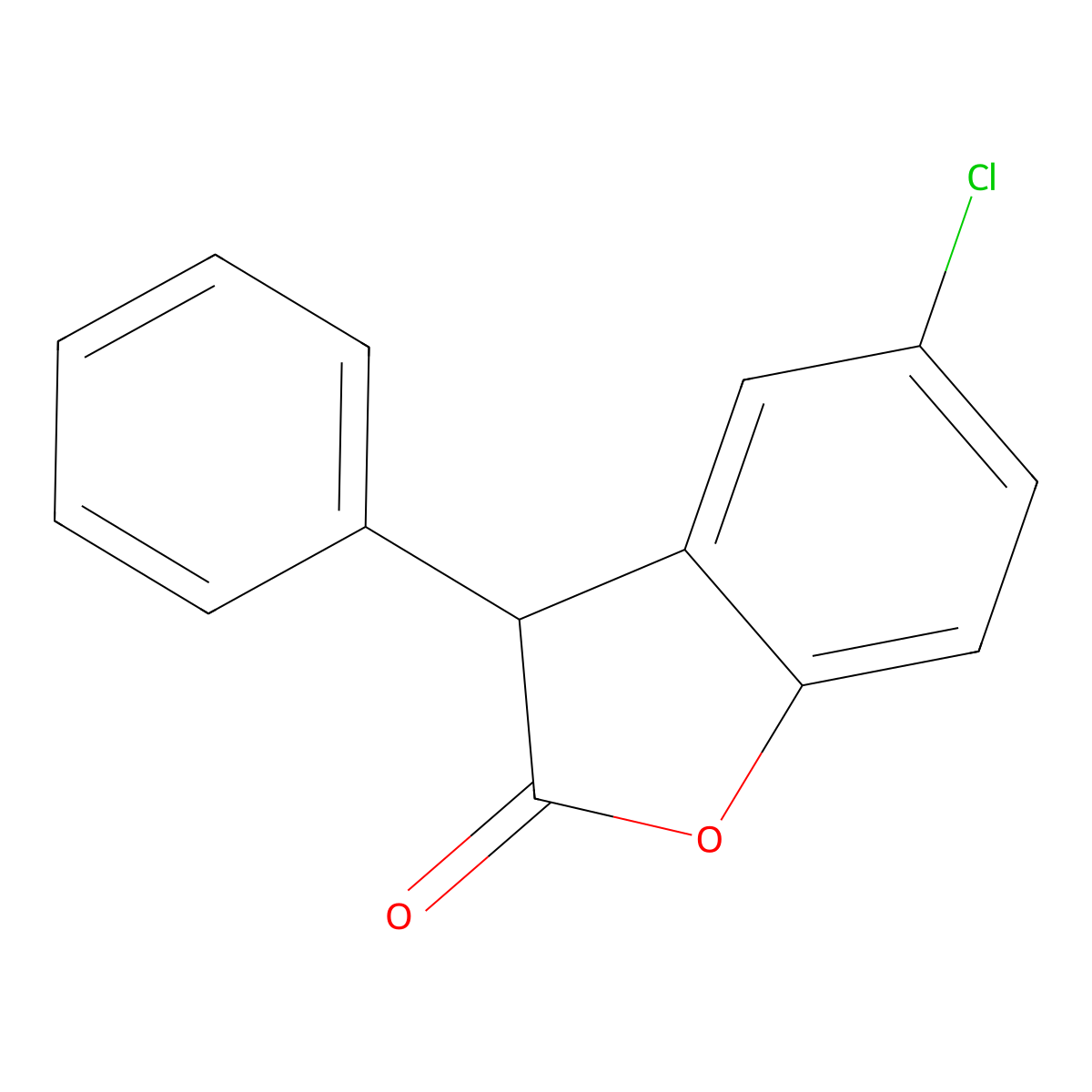 2(3H)-Benzofuranone, 5-chloro-3-phenyl- molecular structure, CAS 27904-66-1