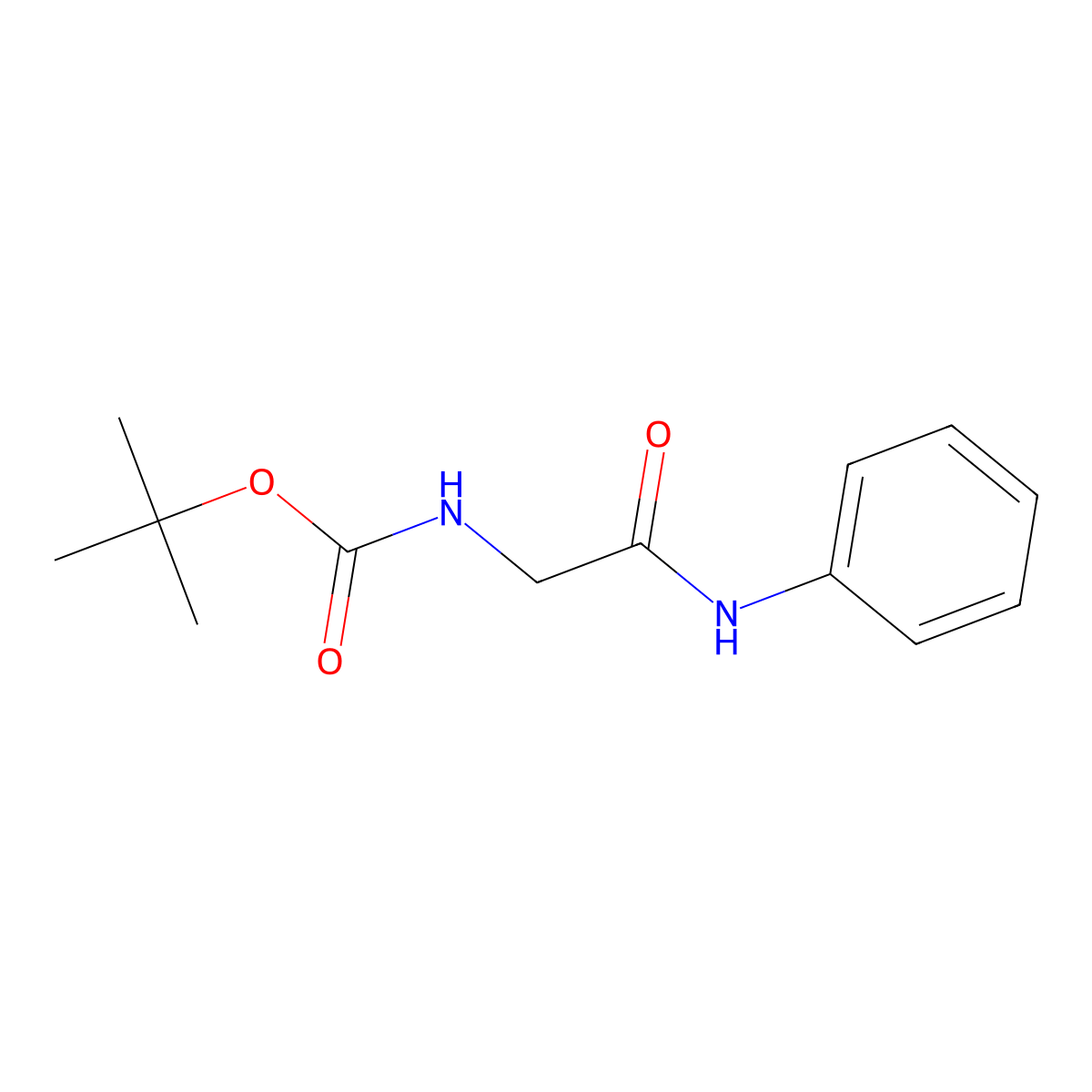 Tert-butyl n-[(phenylcarbamoyl)methyl]carbamate molecular structure, CAS 27904-92-3