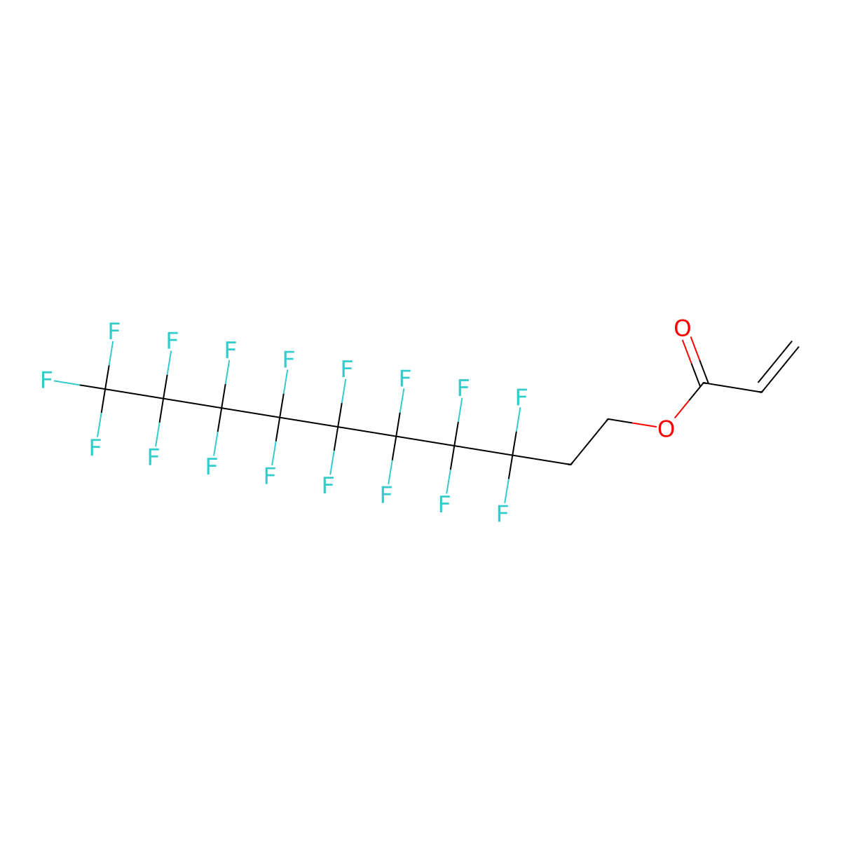 Perfluorooctylethyl acrylate molecular structure, CAS 27905-45-9