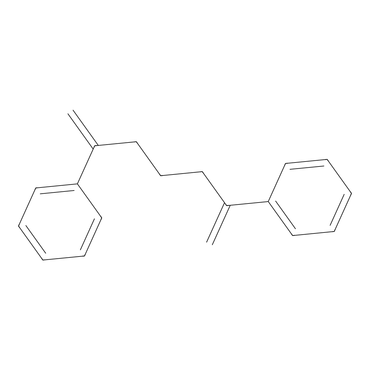 2,6-Diphenyl-1,6-heptadiene molecular structure, CAS 27905-65-3