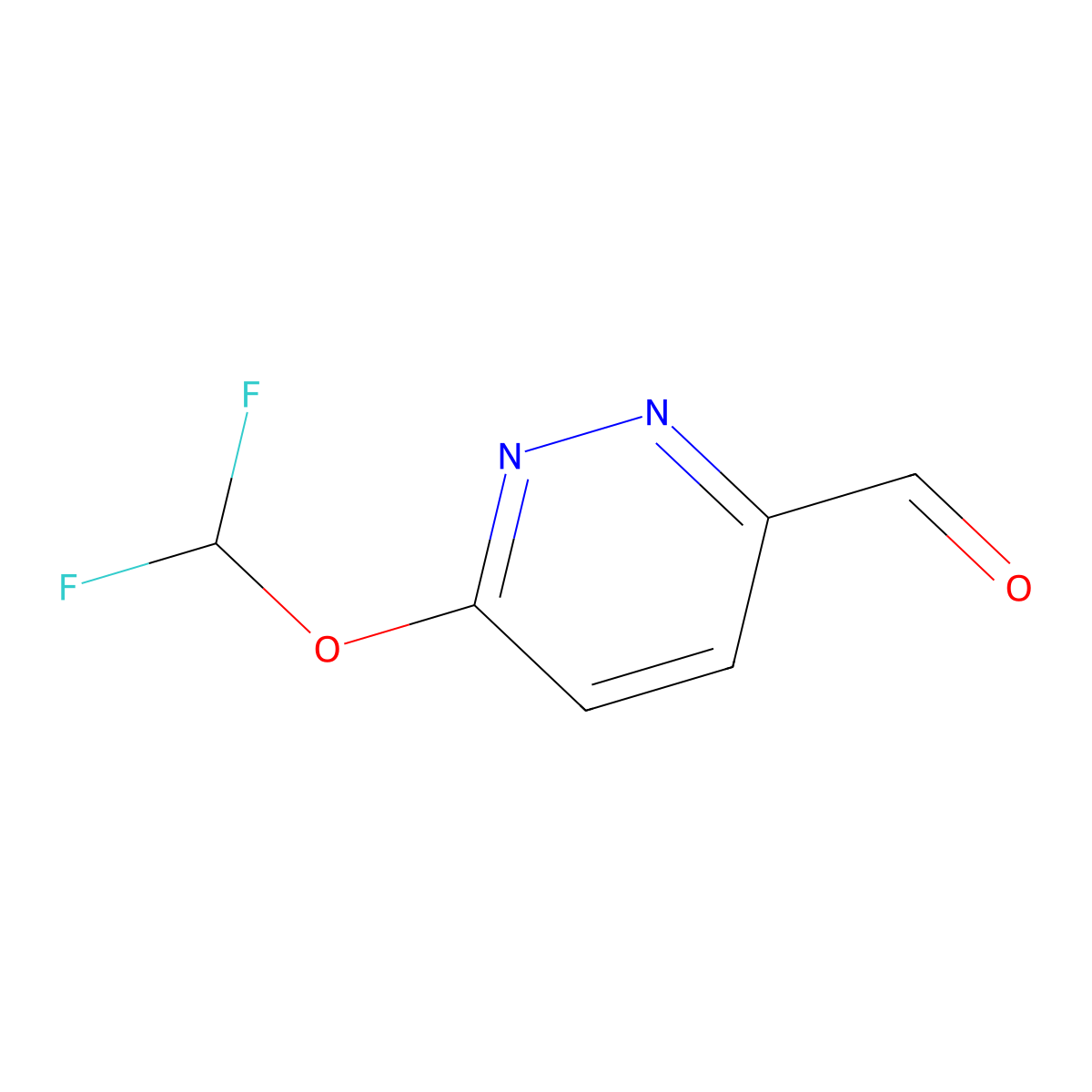 6-(Difluoromethoxy)pyridazine-3-carbaldehyde molecular structure, CAS 2790569-36-5