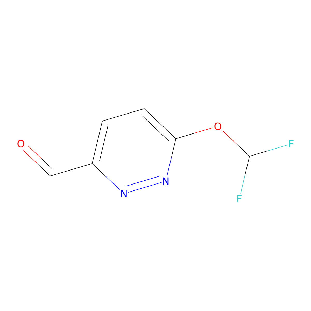 6-(Difluoromethoxy)pyridazine-3-carbaldehyde molecular structure, CAS 2790569-36-5