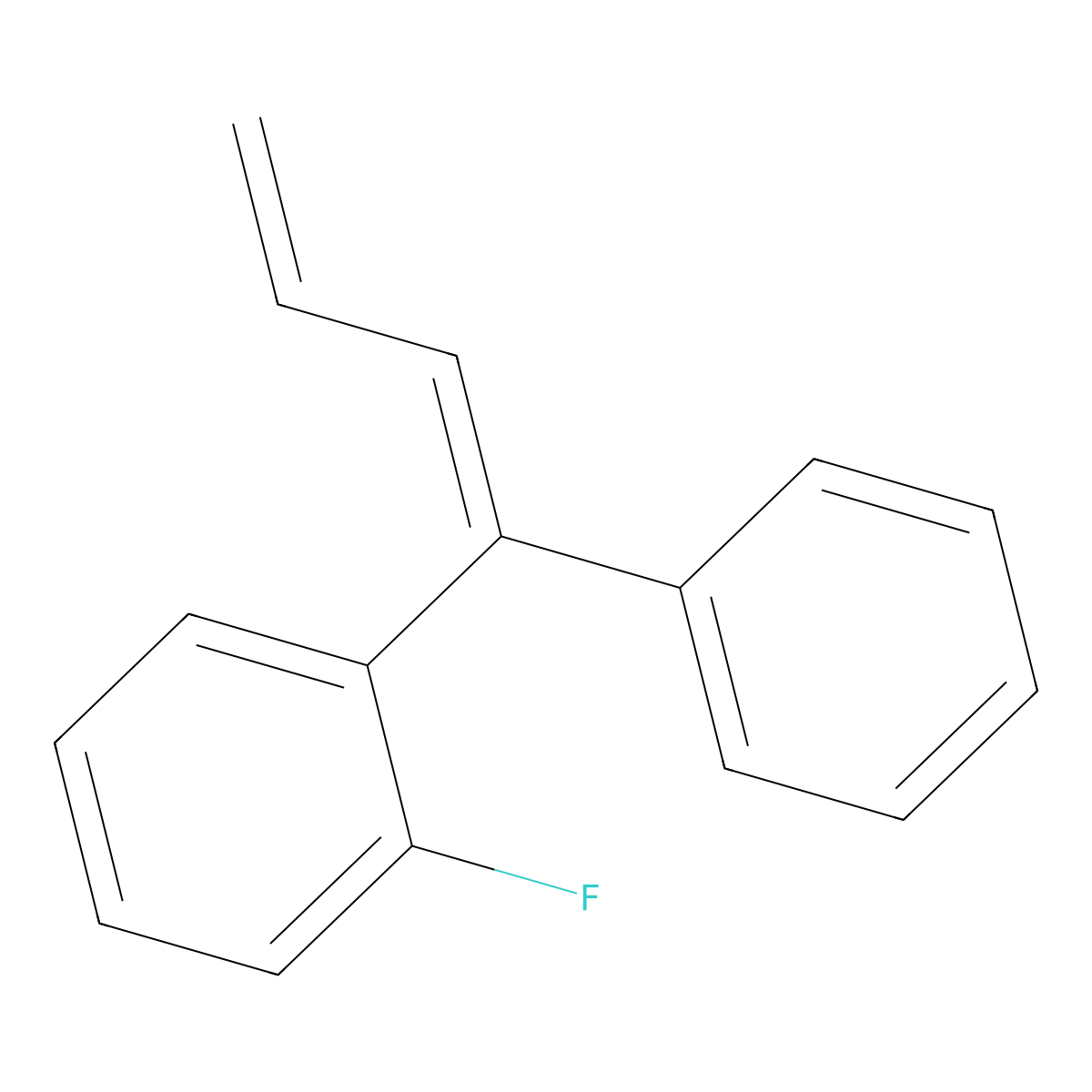 1-Fluoro-2-(1-phenylbuta-1,3-dien-1-yl)benzene molecular structure, CAS 2790590-47-3