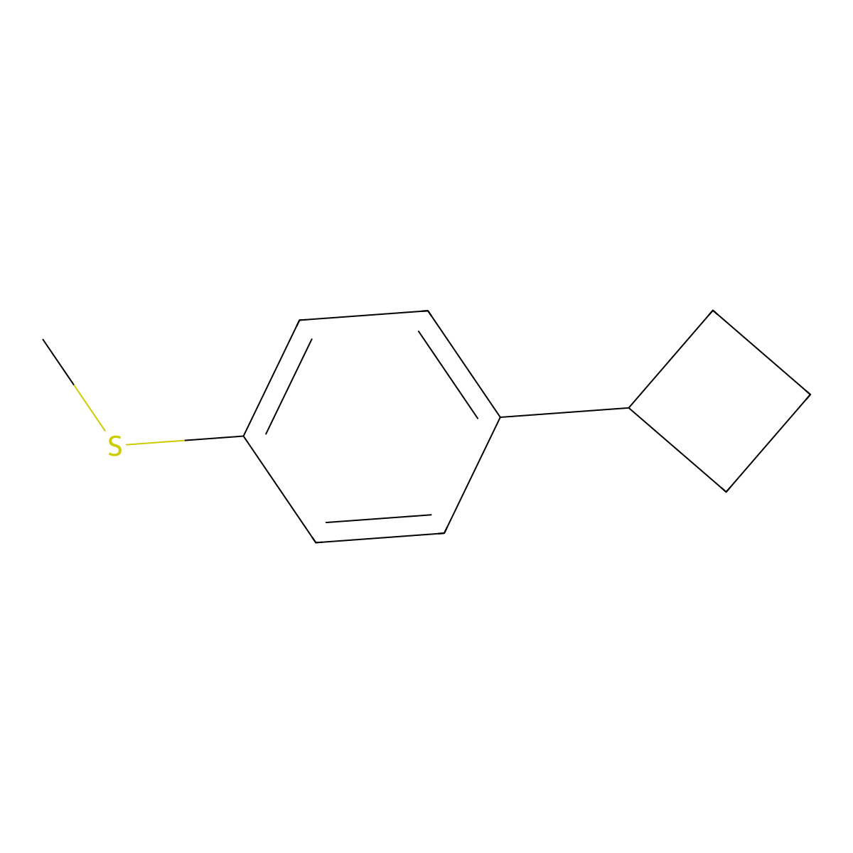 (4-Cyclobutylphenyl)(methyl)sulfane molecular structure, CAS 2790597-15-6