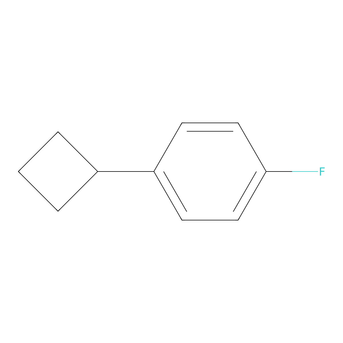 1-Cyclobutyl-4-fluorobenzene molecular structure, CAS 2790597-25-8