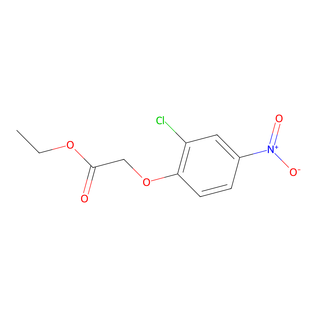 Acetic acid, 2-(2-chloro-4-nitrophenoxy)-, ethyl ester molecular structure, CAS 27906-23-6