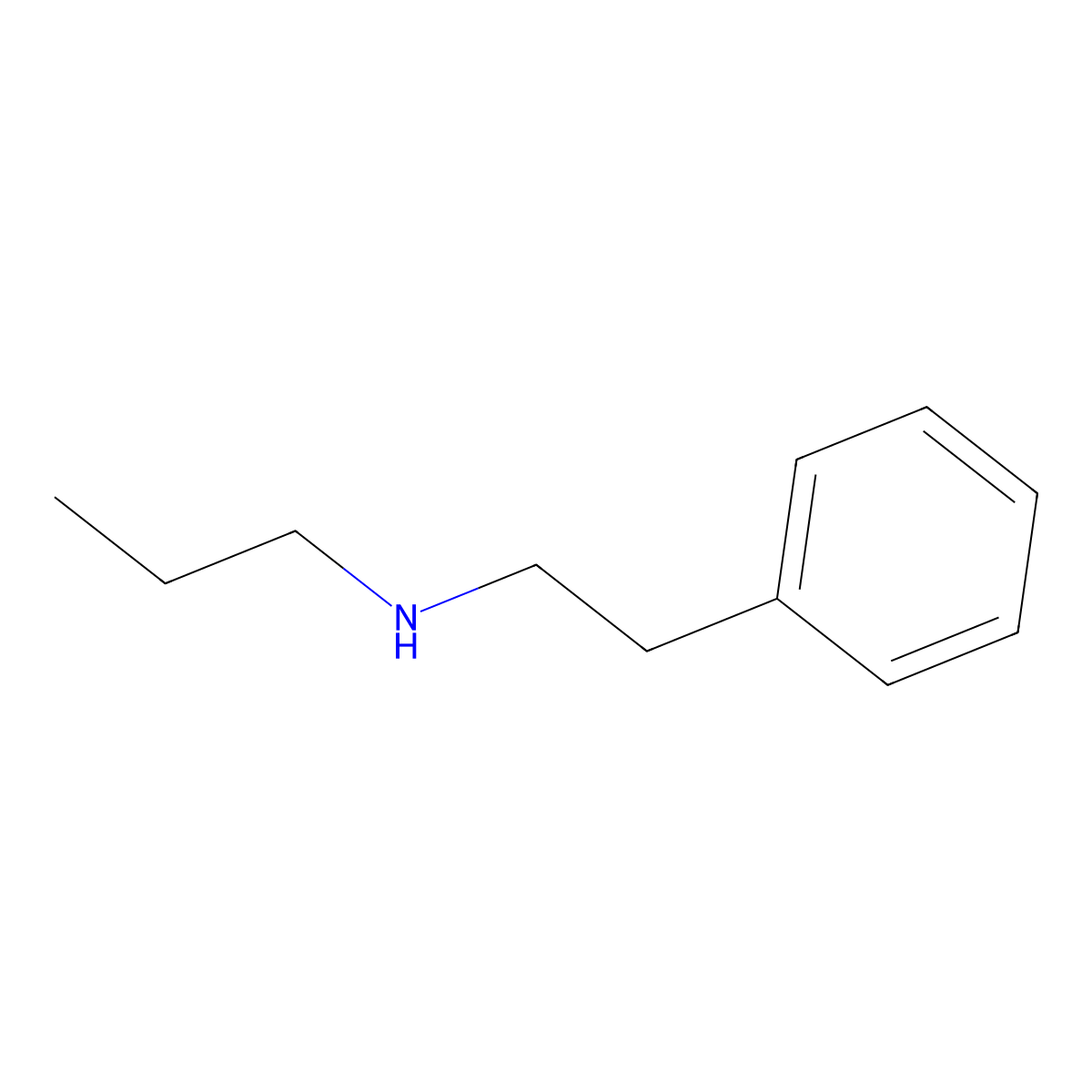 (2-Phenylethyl)propylamine molecular structure, CAS 27906-91-8