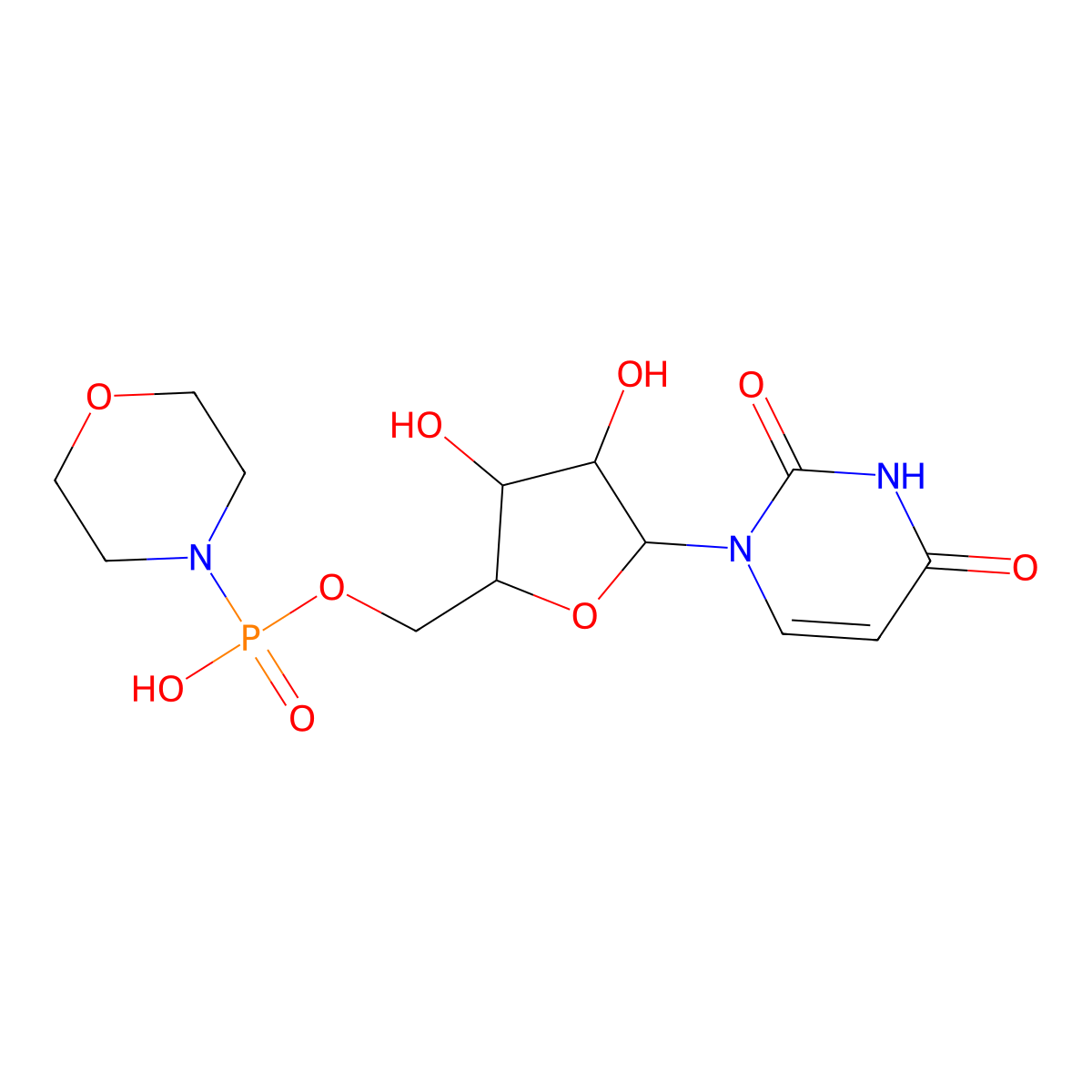UMP-morpholidate molecular structure, CAS 27908-36-7