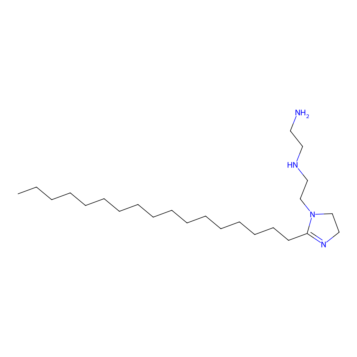 N-(2-(2-Heptadecyl-4,5-dihydro-1H-imidazol-1-yl)ethyl)ethylenediamine molecular structure, CAS 2791-37-9