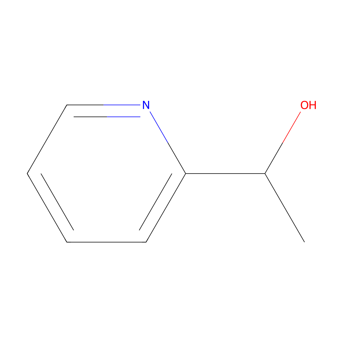 (1R)-1-(pyridin-2-yl)ethan-1-ol molecular structure, CAS 27911-63-3