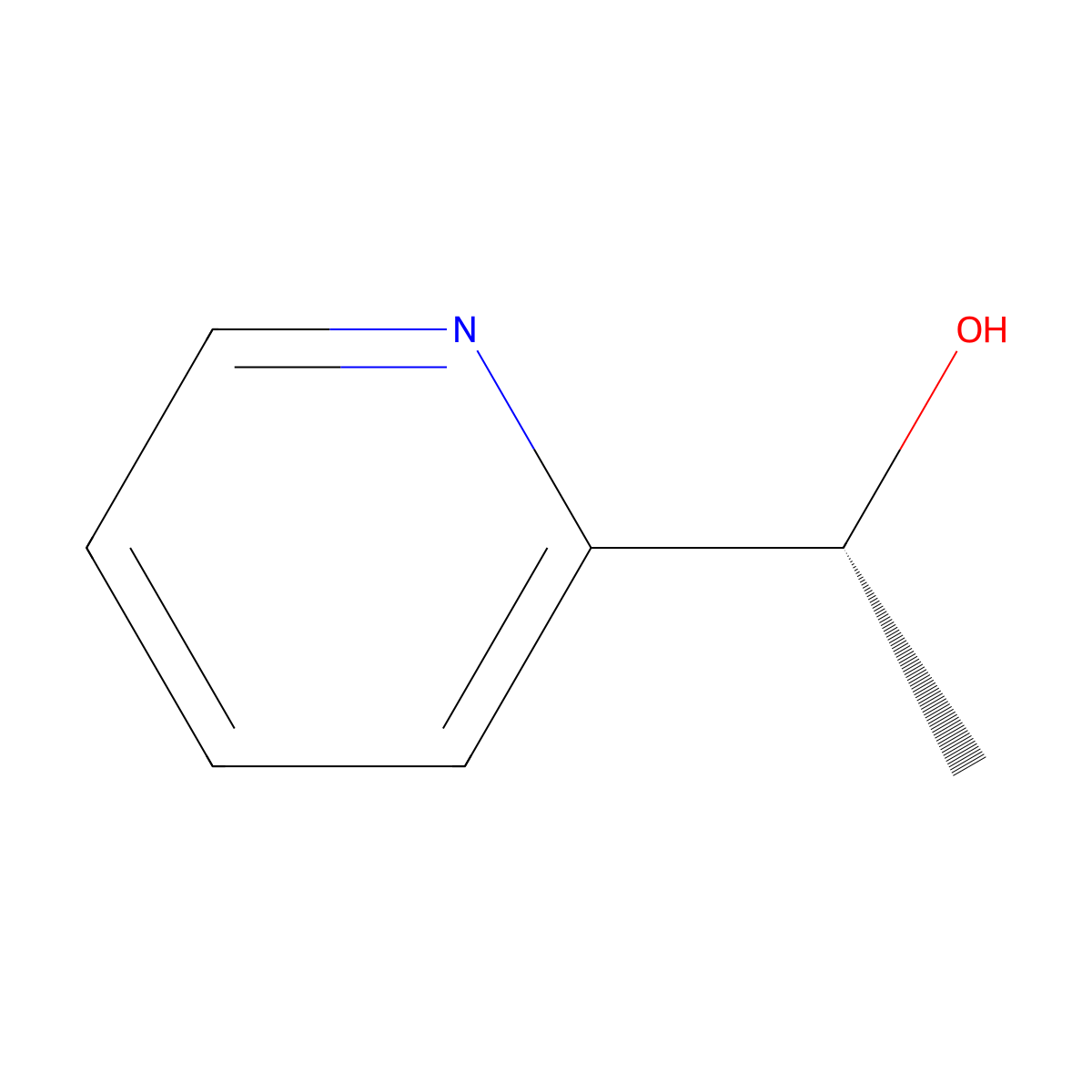 (1R)-1-(pyridin-2-yl)ethan-1-ol molecular structure, CAS 27911-63-3