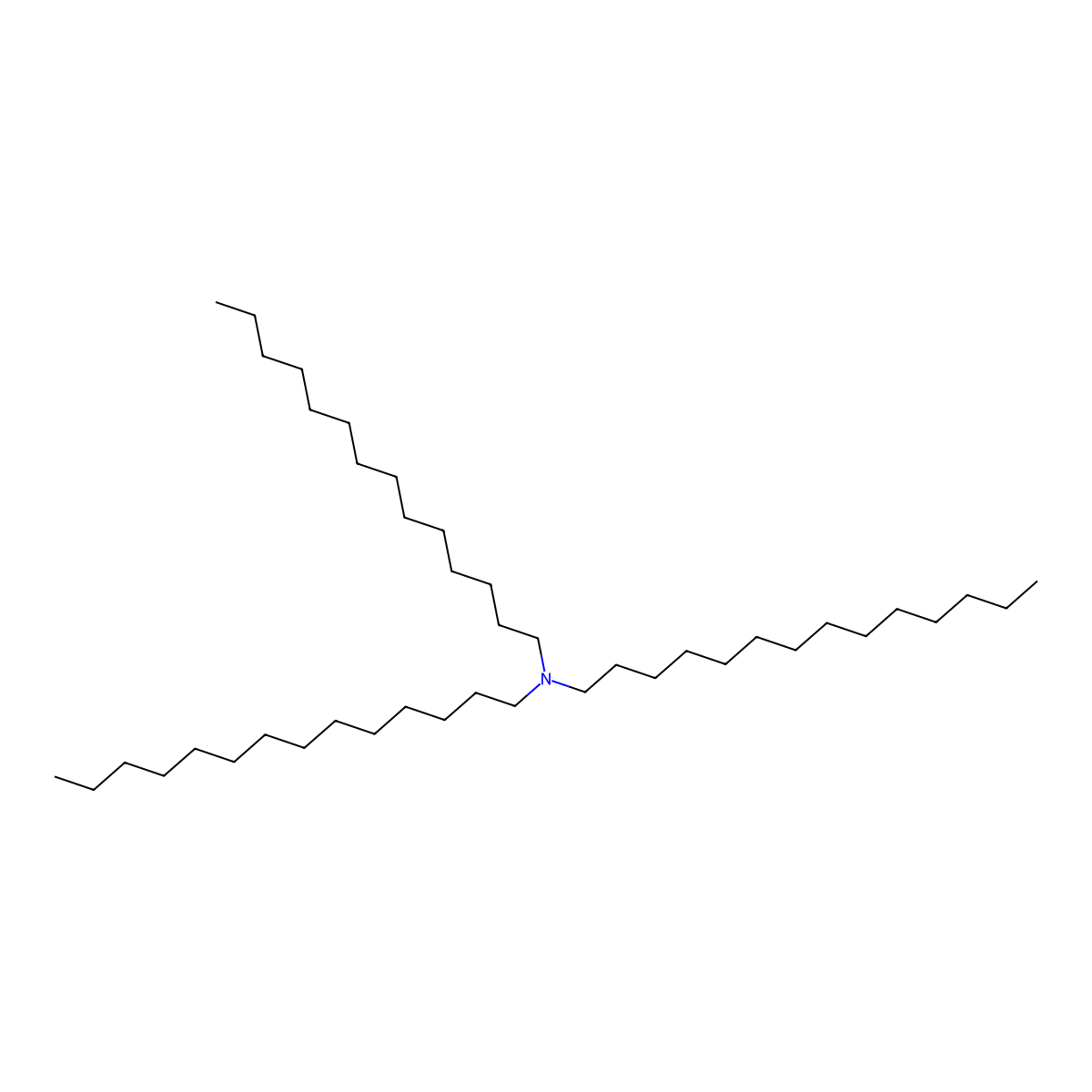 Tritetradecylamine molecular structure, CAS 27911-72-4