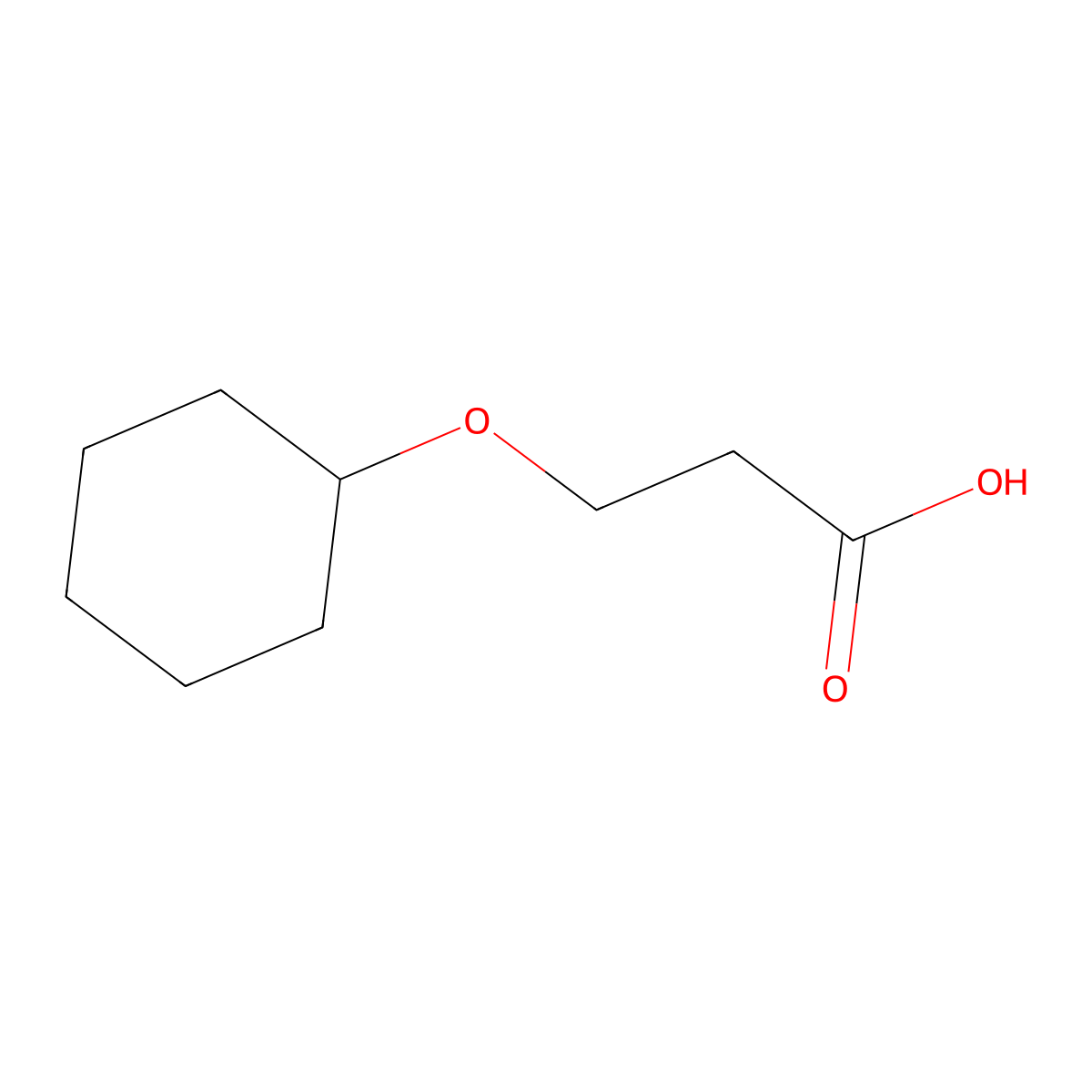 3-(Cyclohexyloxy)propanoic acid molecular structure, CAS 27912-81-8