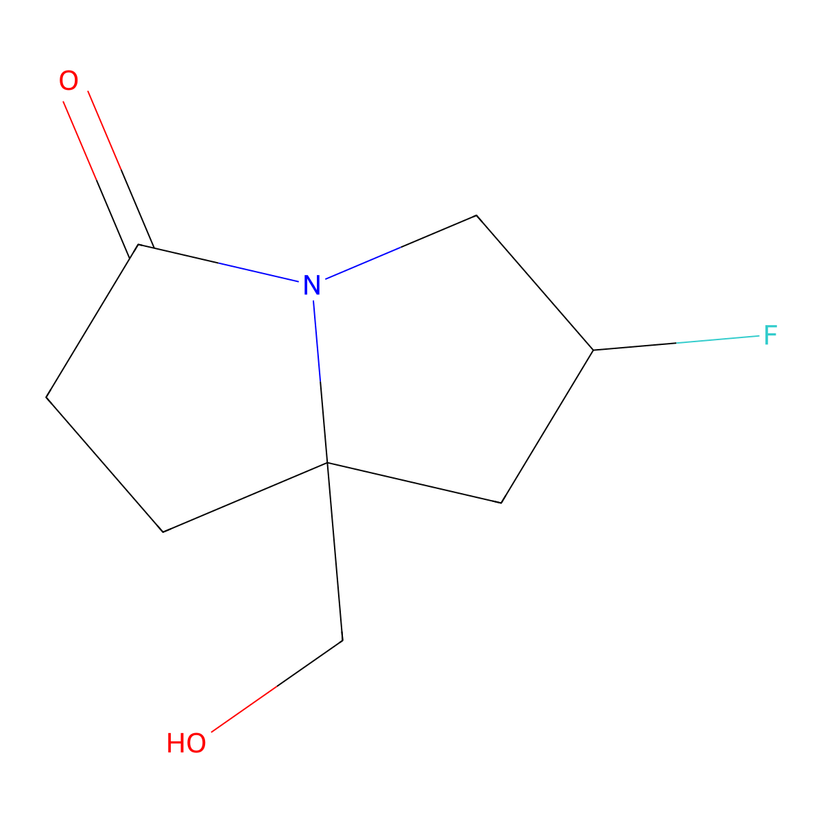 (6R,7aS)-6-Fluoro-7a-(hydroxymethyl)hexahydro-3H-pyrrolizin-3-one molecular structure, CAS 2791271-49-1