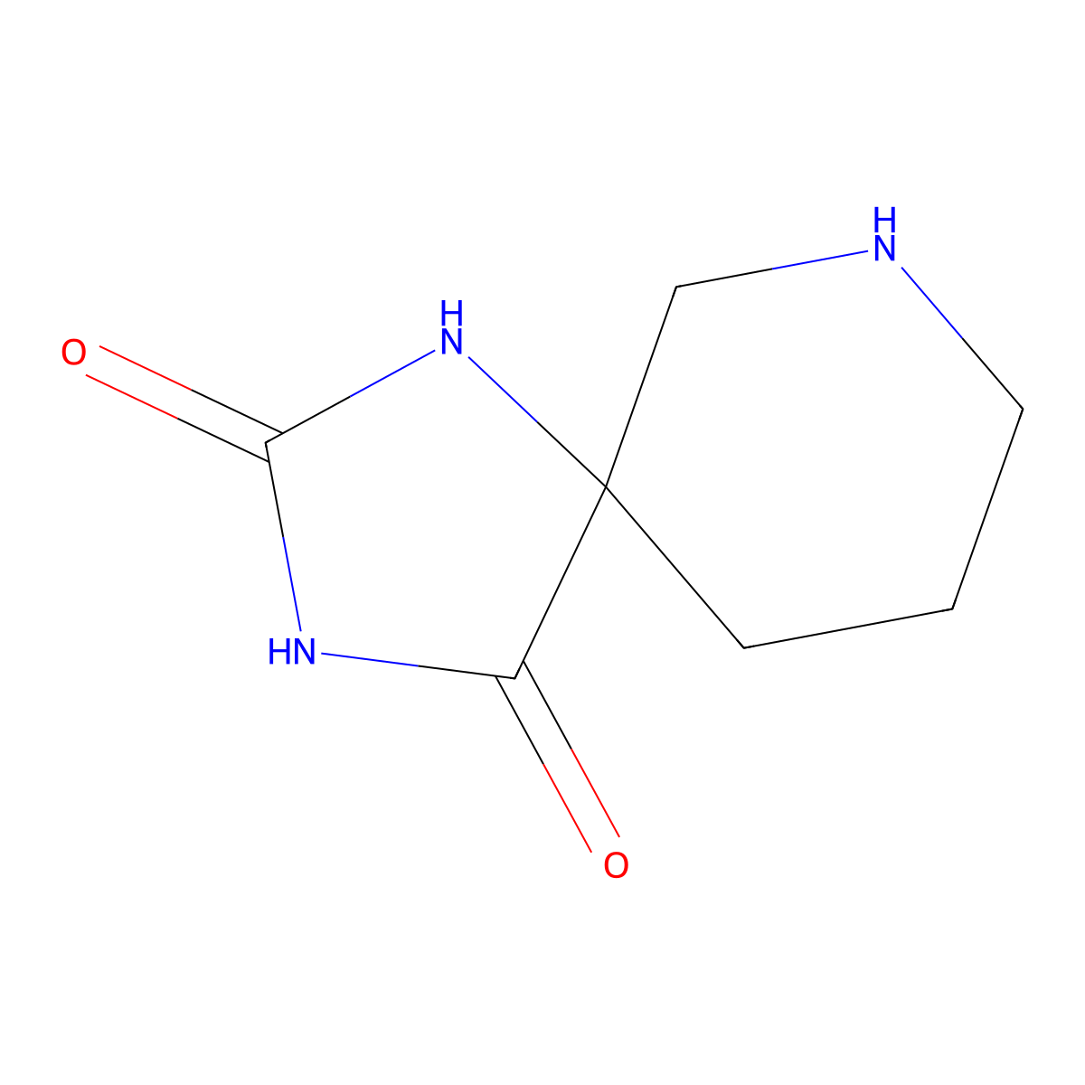 (5R)-1,3,9-Triazaspiro[4.5]decane-2,4-dione molecular structure, CAS 2791275-79-9