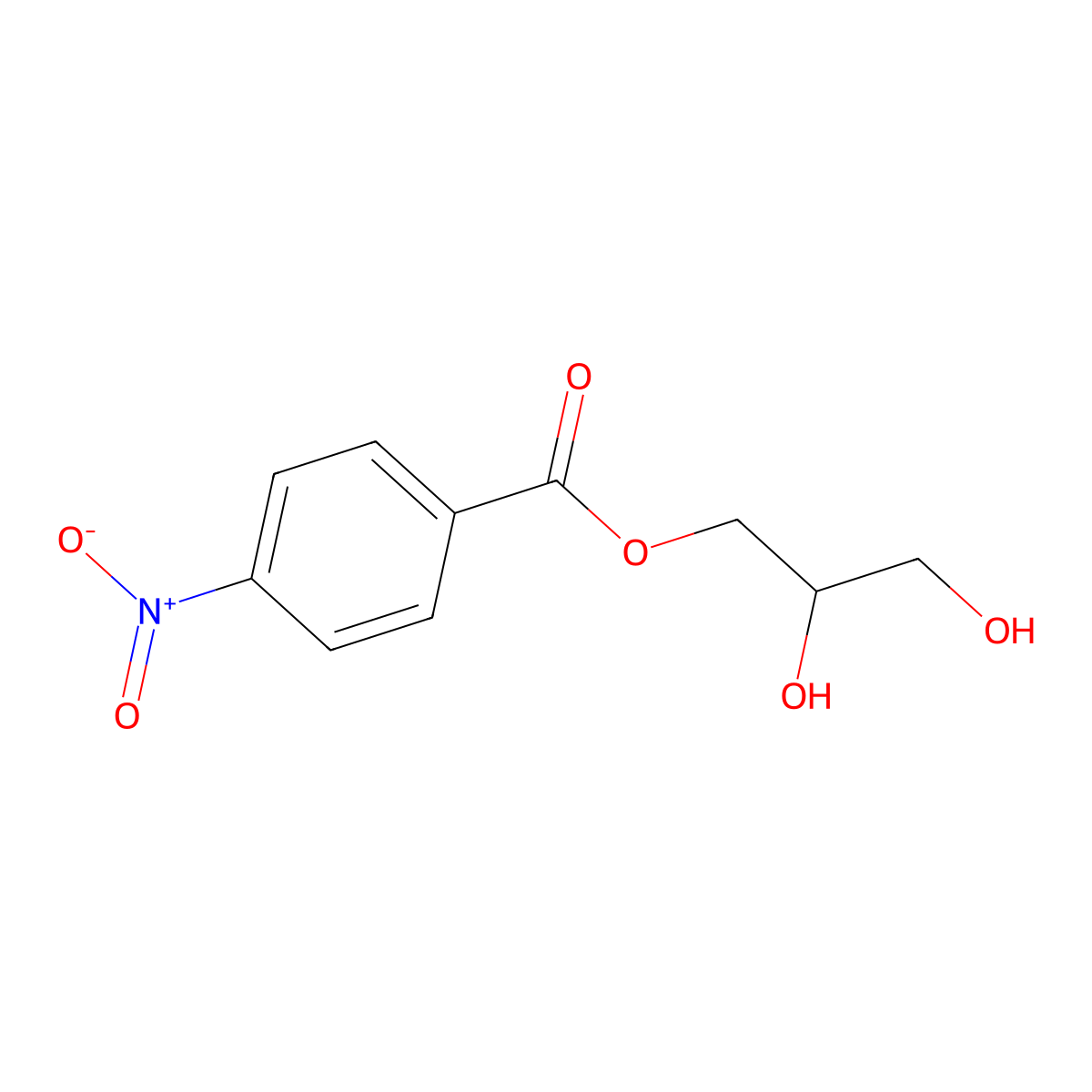 2,3-Dihydroxypropyl 4-nitrobenzoate molecular structure, CAS 27913-70-8