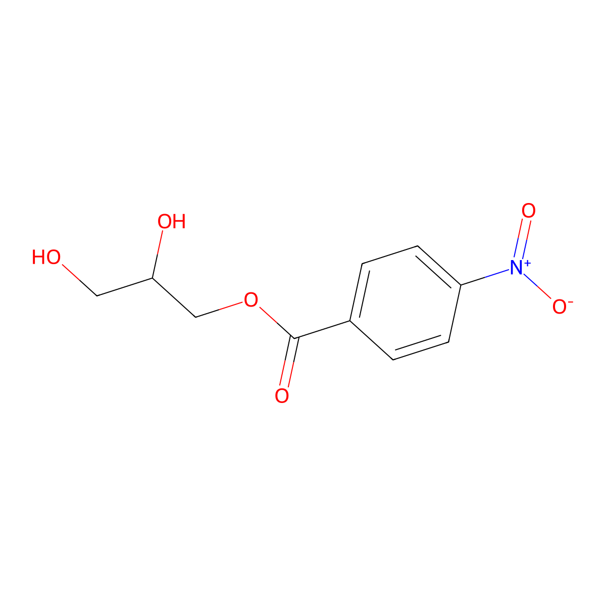 2,3-Dihydroxypropyl 4-nitrobenzoate molecular structure, CAS 27913-70-8