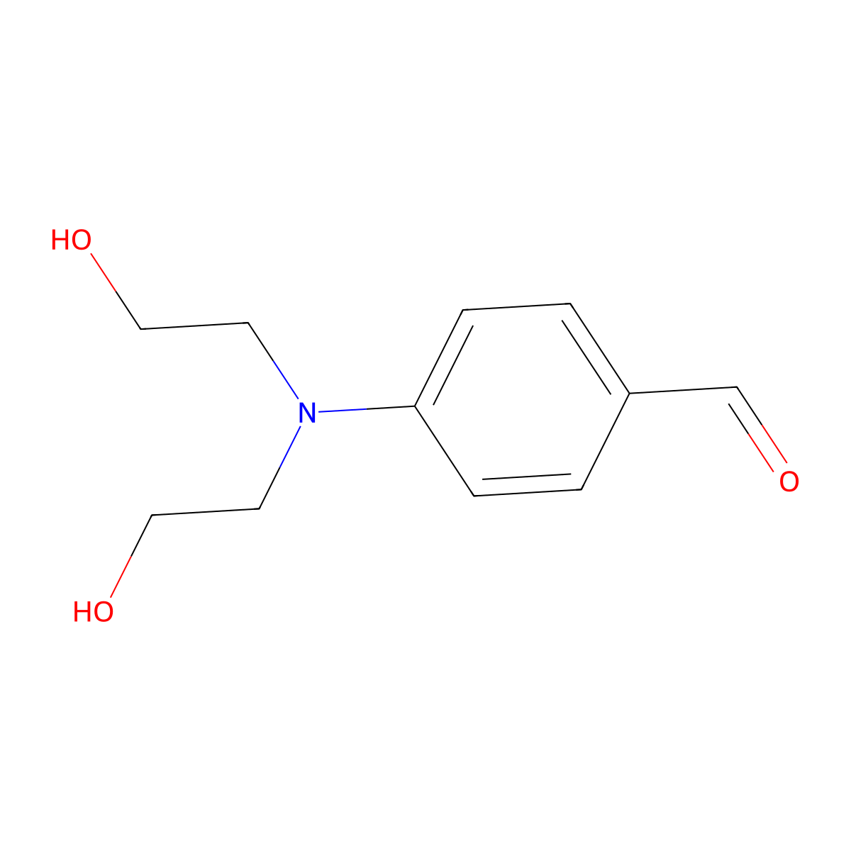 4-(N,N-Bis(2-hydroxyethyl)amino)benzaldehyde molecular structure, CAS 27913-86-6