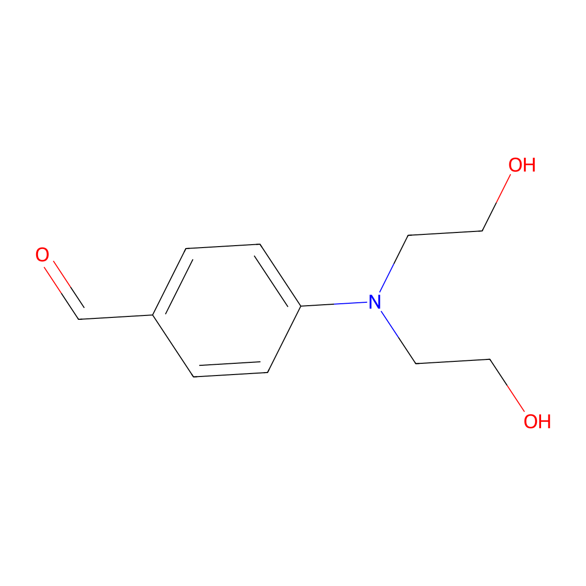 4-(N,N-Bis(2-hydroxyethyl)amino)benzaldehyde molecular structure, CAS 27913-86-6