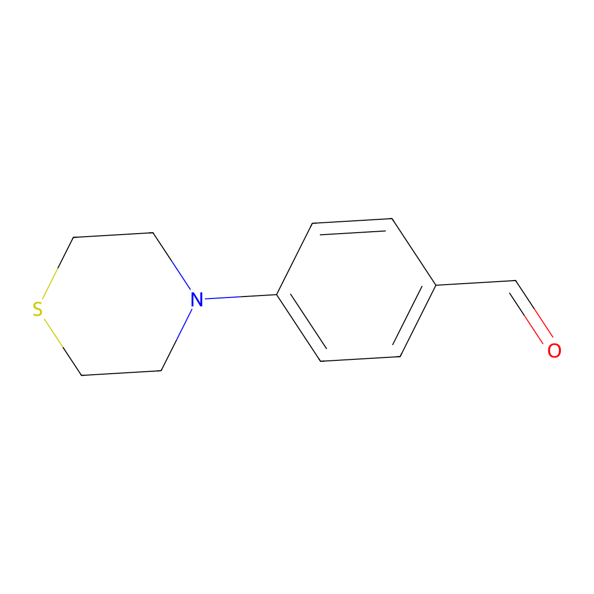 4-(Thiomorpholin-4-yl)benzaldehyde molecular structure, CAS 27913-94-6