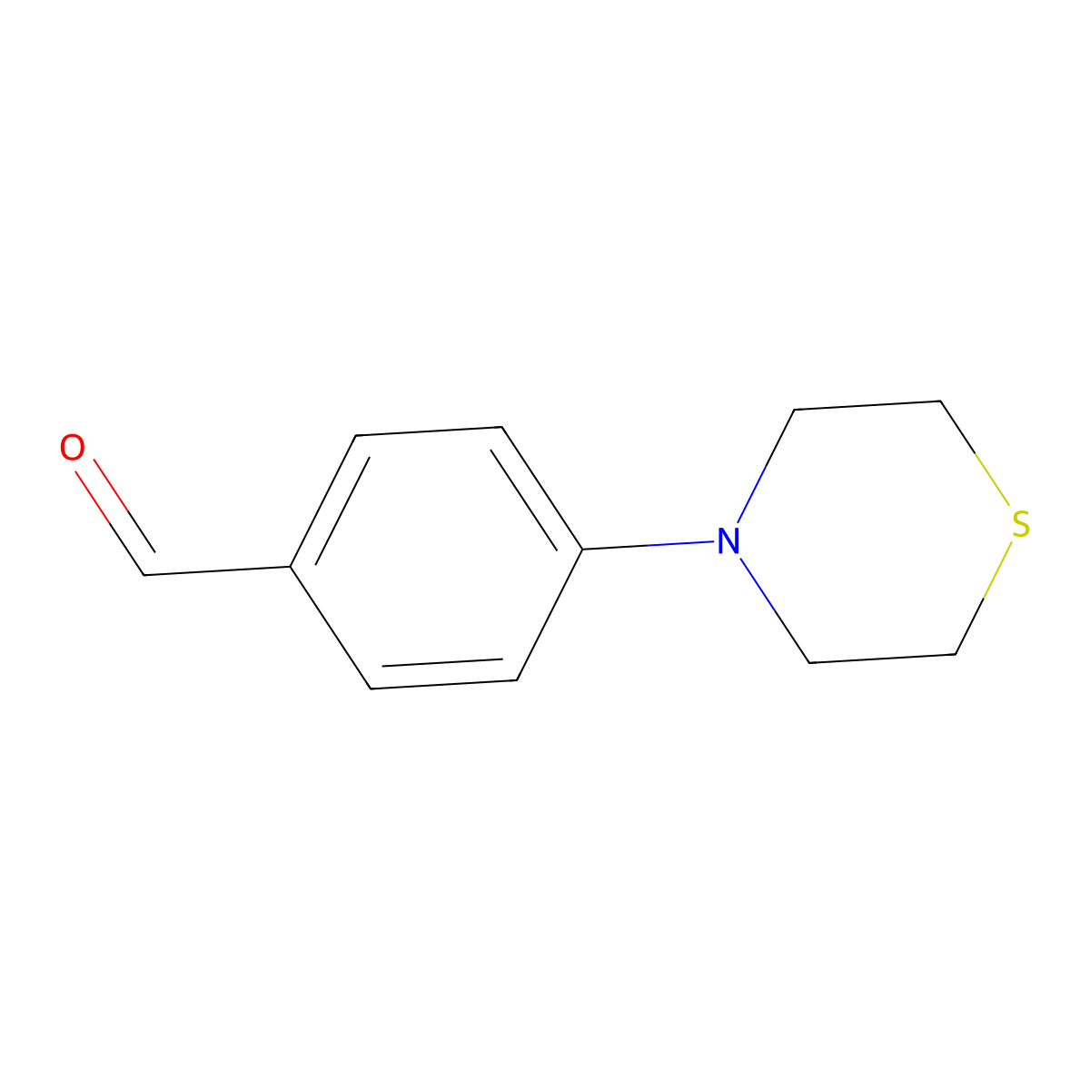 4-(Thiomorpholin-4-yl)benzaldehyde molecular structure, CAS 27913-94-6